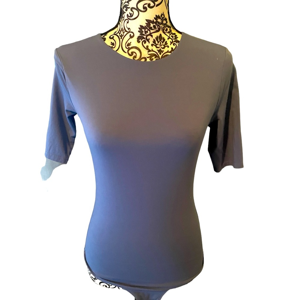 Everlane blue shirt sleeved Bodysuit